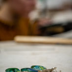 Holly Clifford at work. Yorkshire Artspace 2020